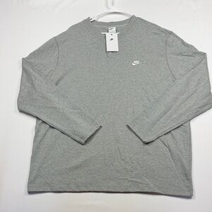 Nike Men's Heather Gray Long Sleeve Tee XXL. NWT